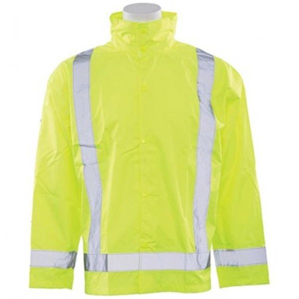 K Tay Designs SS499P-XL-2X Rain Jacket with Detachable Class 3 HoodLime Extra Large & 2X K 1114216